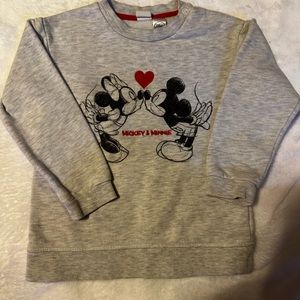 H&M Mickey and Mini sweatshirt, white, size 2T